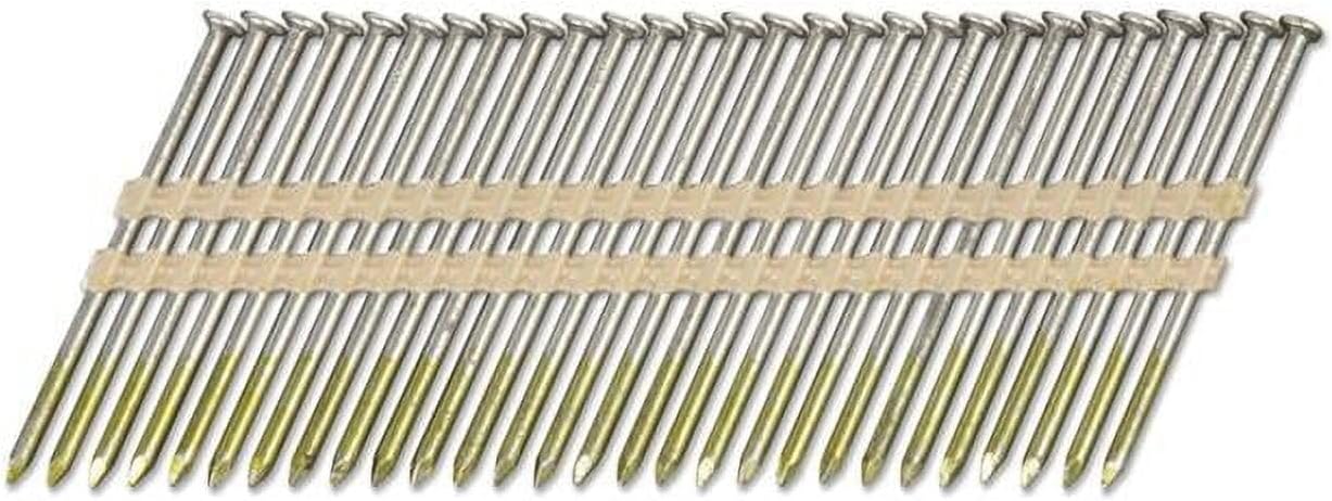 212 Main 3 in. 21 Deg Plastic Strip Bright Framing Nails - Pack of 1000 - Case of 4