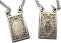 HMHReligiousMfg Sterling Silver Sacred Heart Scapular with Miraculous Medal Back, 7/8 Inch