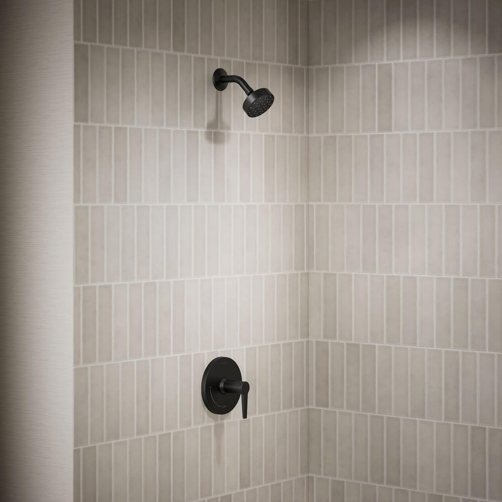 Kohler K-TS97077-4Y-BL Pitch Rite-Temp Shower Trim Kit, 2.5 GPM, Matte Black