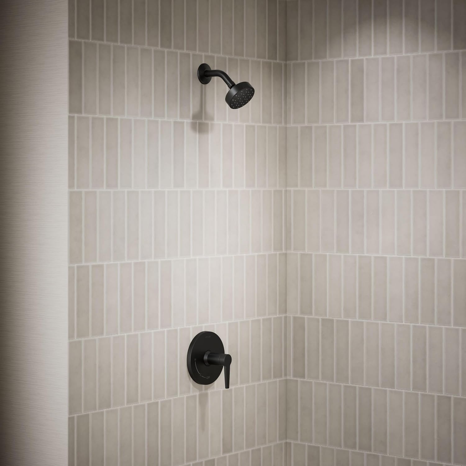Kohler K-TS97077-4Y-BL Pitch Rite-Temp Shower Trim Kit, 2.5 GPM, Matte Black