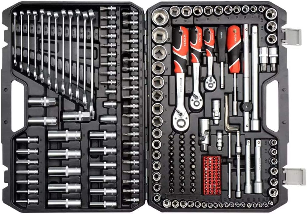 Yato YT-38841 216-Piece Socket Spanner Set – 1/4 Inch, 3/8 Inch and 1/2 Inch