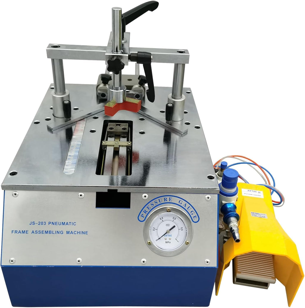 Pneumatic Nail Angle Machine Maximum Width 4.3' Woodworking Assembling Photo Frame Decorative Painting Frame Machine Desktop Adjustable Angle