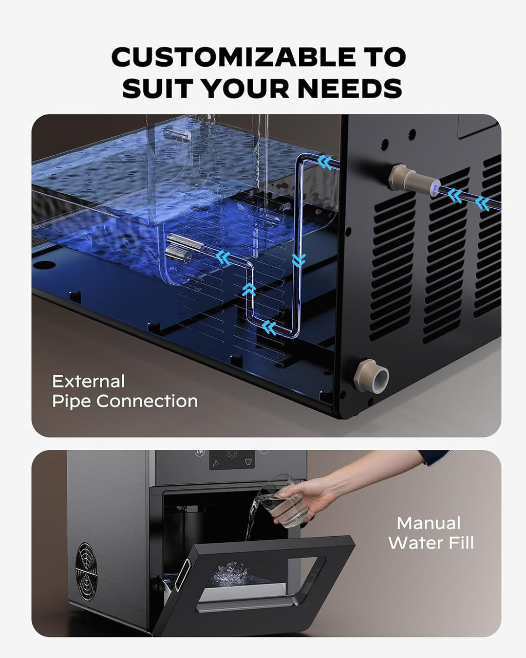 Silonn 2' Sphere Clear Ice Maker Countertop, Slow-Melting Crystal Ice Balls for Whiskey, 4 Pcs in 35 Mins / 144 Pcs/Day, Rapid Sphere Technology, One-Click Self-Cleaning, Ideal for Bourbon