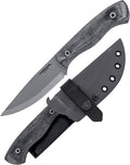 Condor Tool & Knife Ripper Fixed Blade Knife - 1095 High Carbon Steel - Kydex with Leather Belt Loop - Micarta Handle - 4.6in Blade - 3mm Thick - 9.9oz