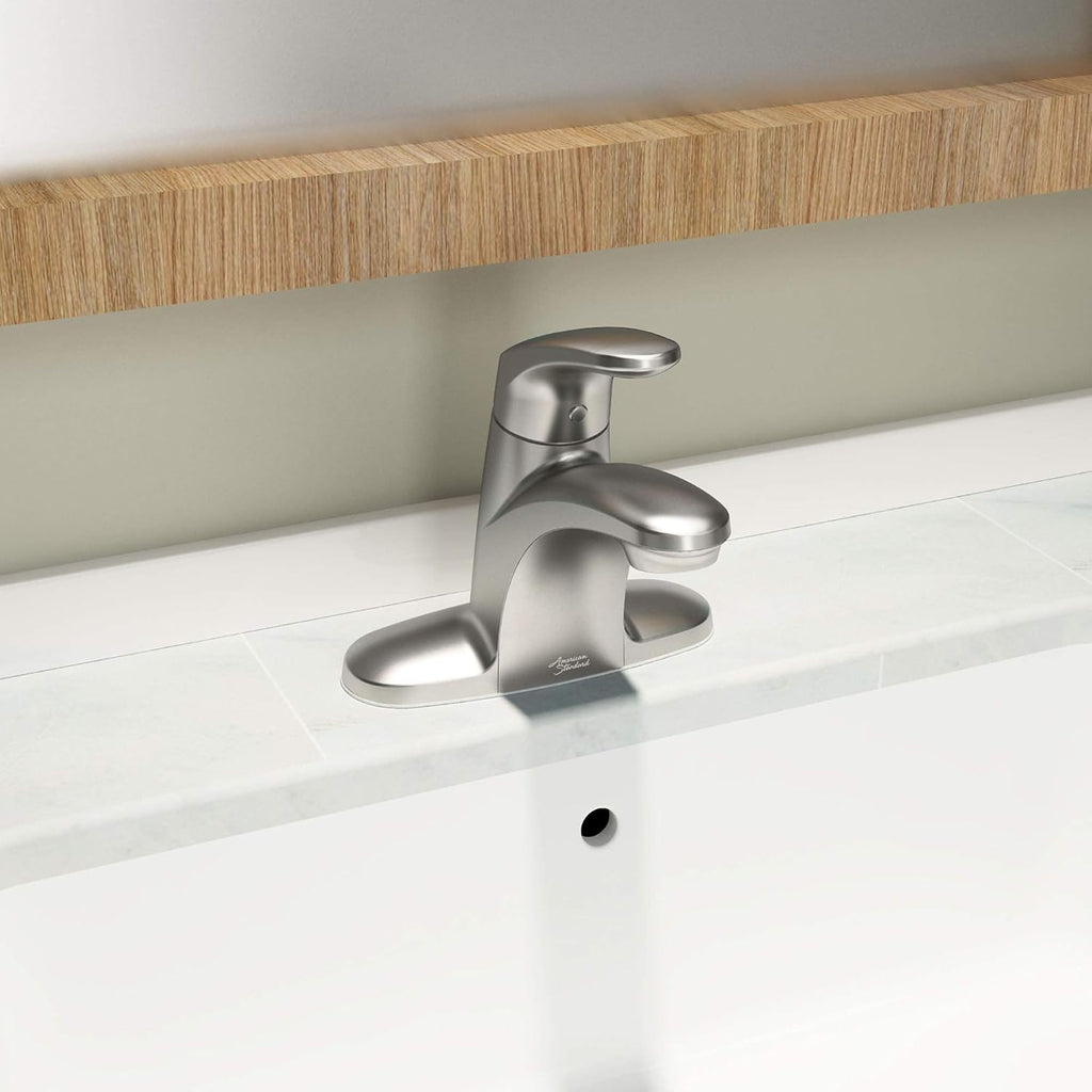 American Standard 7075000.295 Colony Pro Single-Handle Bathroom Faucet with Metal Drain, 1.2 GPM, Brushed Nickel