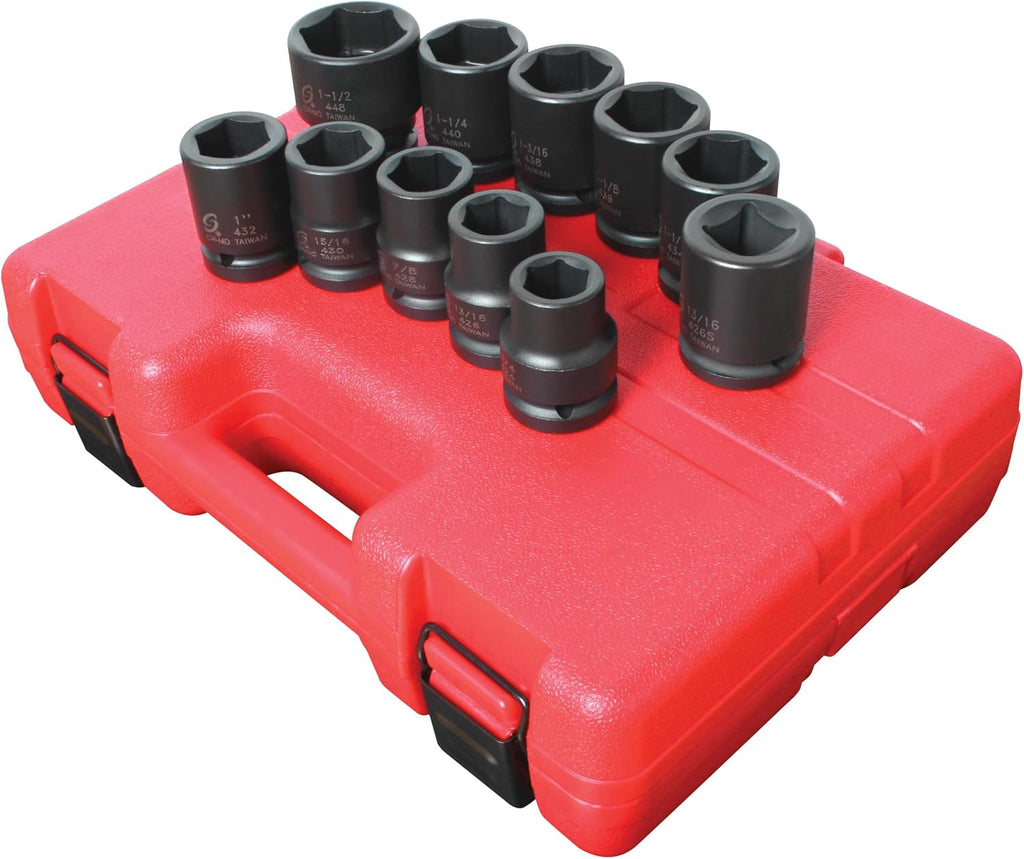 Sunex 4682 11 Piece 3/4-Inch Drive Truck Service Impact Socket Set