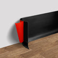 Vinyl Wall Base Baseboard Molding Trim 6' Flexible Self Adhesive Rubber Wall Base Moulding Trim Peel and Stick Design, 6 Inch x 40 Feet, Black