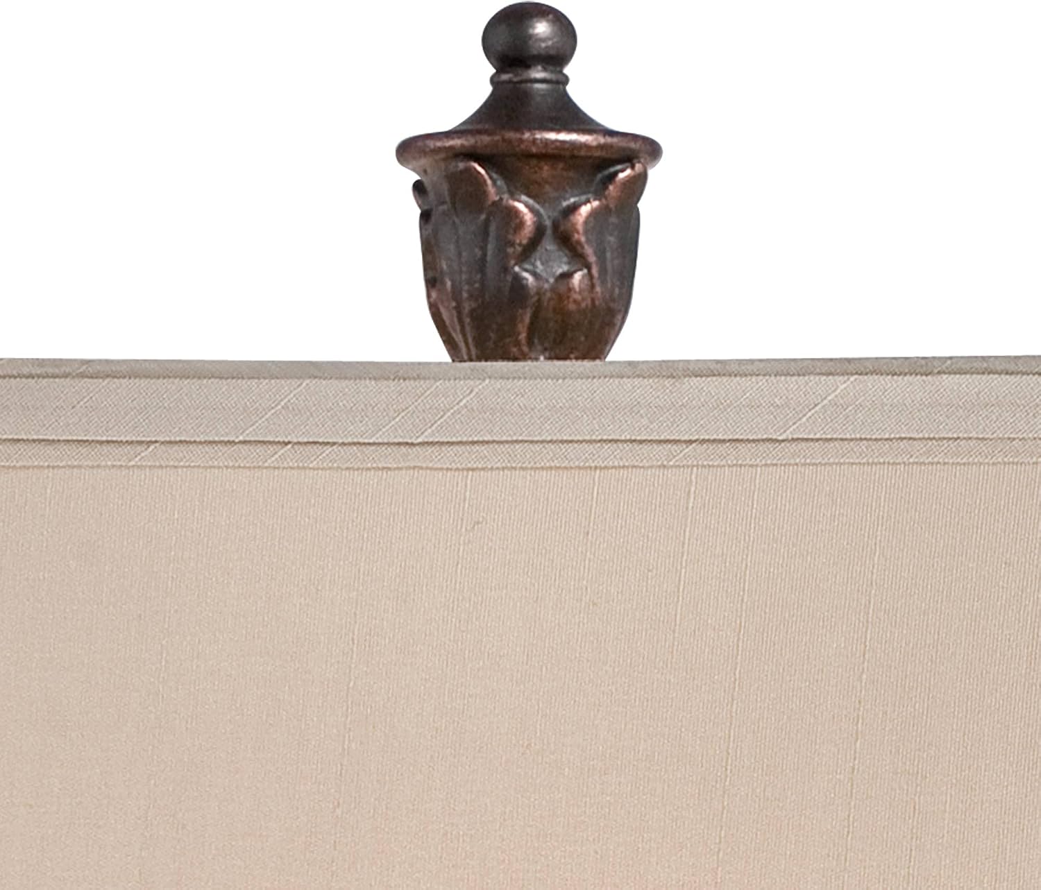 Regency Hill Exeter Traditional 3-Way Table Lamps 30' Tall Set of 2 with Table Top Dimmers Bronze Wood Carved Leaf Creme Rectangular Shade for Cottage Core Living Room Bedroom House Nightstand