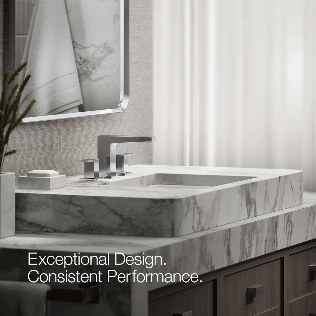 Kohler K-36786-4-CP Honesty® Widespread Bathroom Sink Faucet, Bathroom Faucets, 1.2 GPM, Polished Chrome