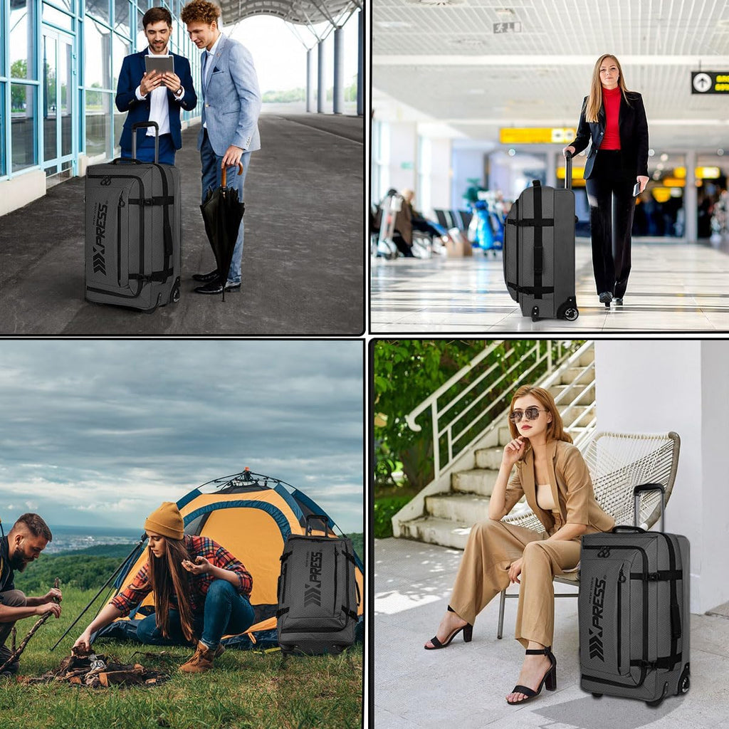 30'' Expandable Rolling Duffle Bag with Wheels,Expandable For Up to 15% More Space,Rolling Duffle Bag w/Handle,Carry on Luggage Travel Duffle Bags for Man Women#Black