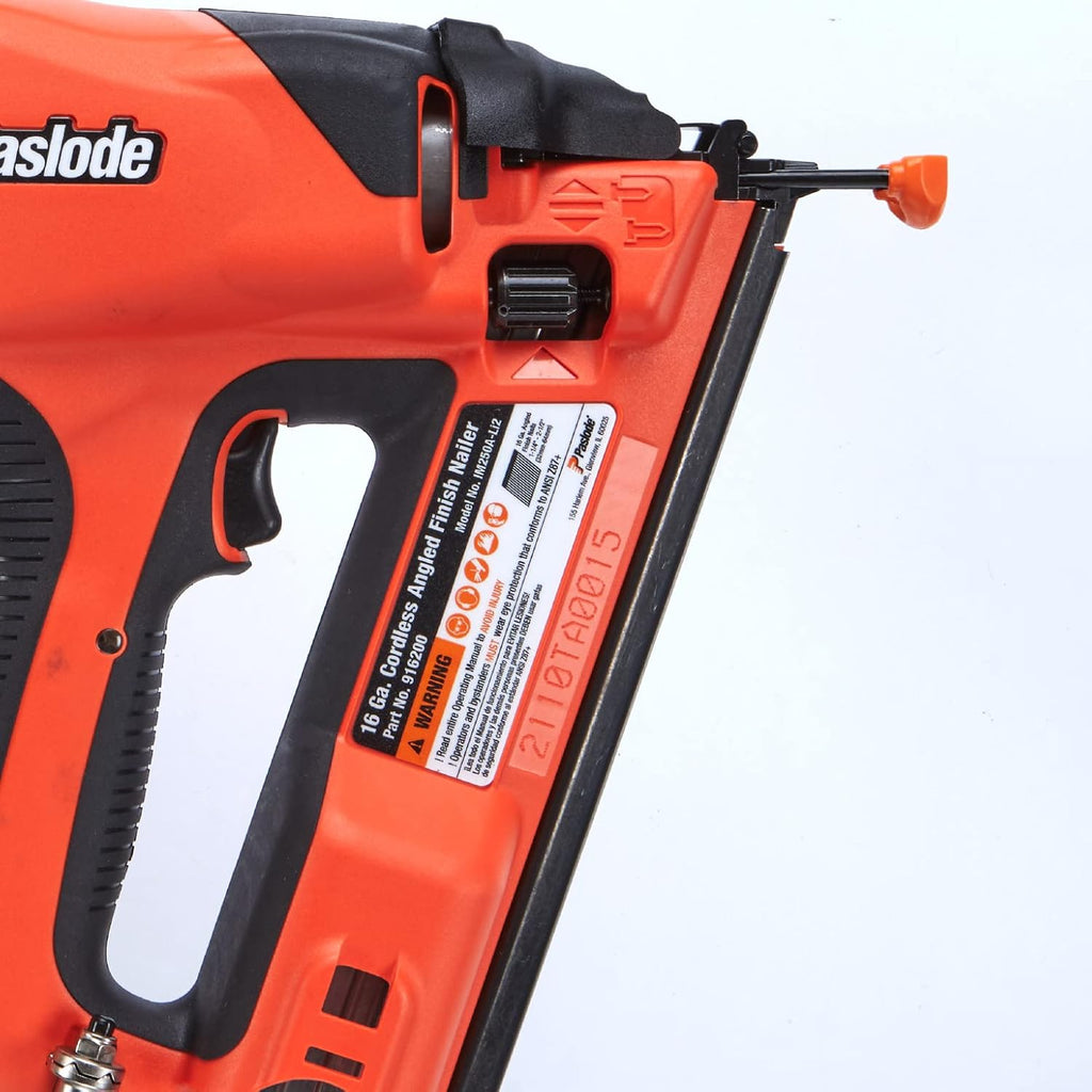 Paslode - Cordless Finish Nailer, 916200, 16 Gauge Angled, Battery and Fuel Cell Powered, No Compressor Needed (Renewed)