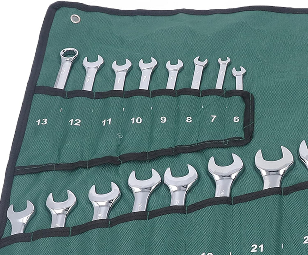 Combination Wrench Set Metric 20Pcs Vanadium Steel Spanner Chrome Plated Dual Wrenches Hand Tool for Mechanics and DIY Enthusiasts 6mm to 32mm