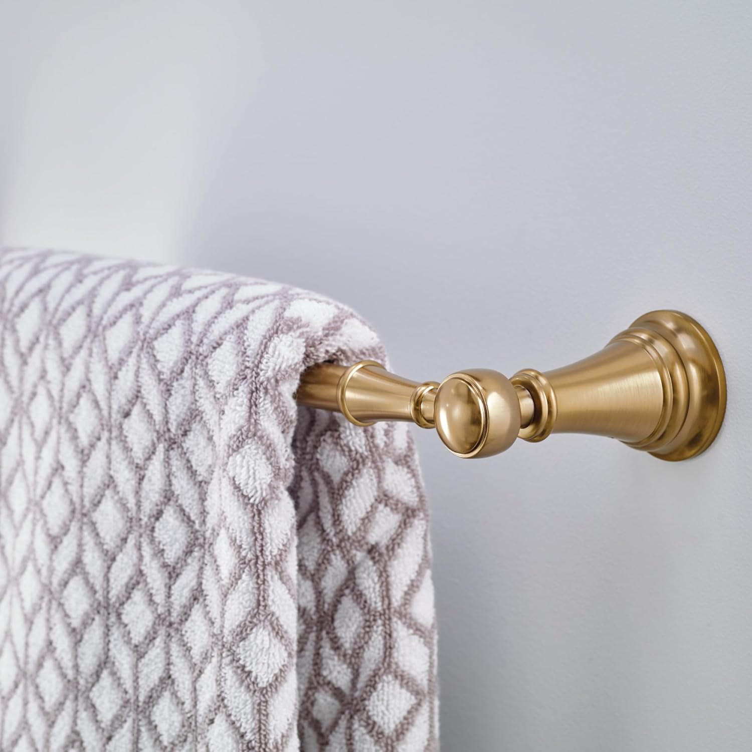 Moen YB8424BG Weymouth 24-Inch Single Towel Bar, Brushed Gold