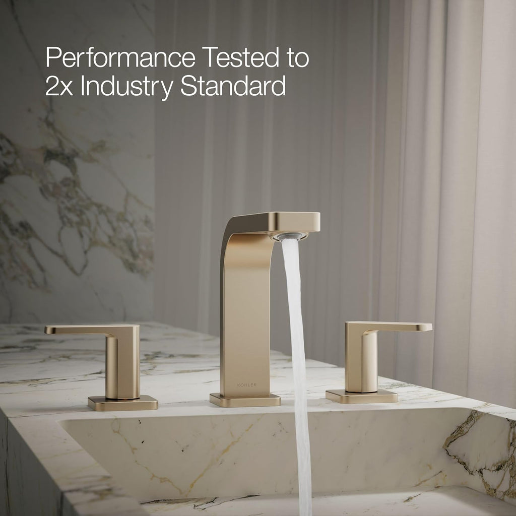 Kohler 23484-4-BV Parallel® Widespread Bathroom Sink Faucet, 1.2 gpm, Vibrant Brushed Bronze