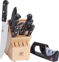 ZWILLING Gourmet 10-pc Knife Block Set with 2-Stage Pull-through Sharpener