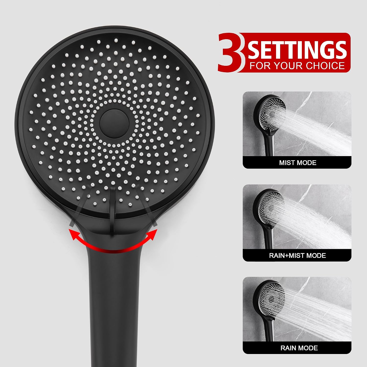 sumerain Matte Black Concealed Shower Faucet Set, Rain Shower System with 10 Inch Shower Head,Shower Fixtures with Handheld Spray Included Valve and Trim Kit