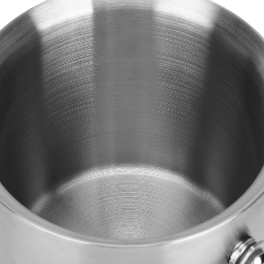 ice Bucket,Bucket with lid, Ice Buckets for Parties Stainless Steel Bucket, Insulated with Lid, with Lid Stainless Steel Double Layer Champagne Barrel Bar Supplies 2L