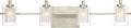 Quoizel Kolt Modern Vanity Lights, 4-Light, 29 Inch Brushed Nickel Bathroom Lighting Fixtures Over Mirror, Sandblasted Inner Glass, 50 W LED Bulb, Wall Mount Light for Bathrooms, Kitchen or Hallway