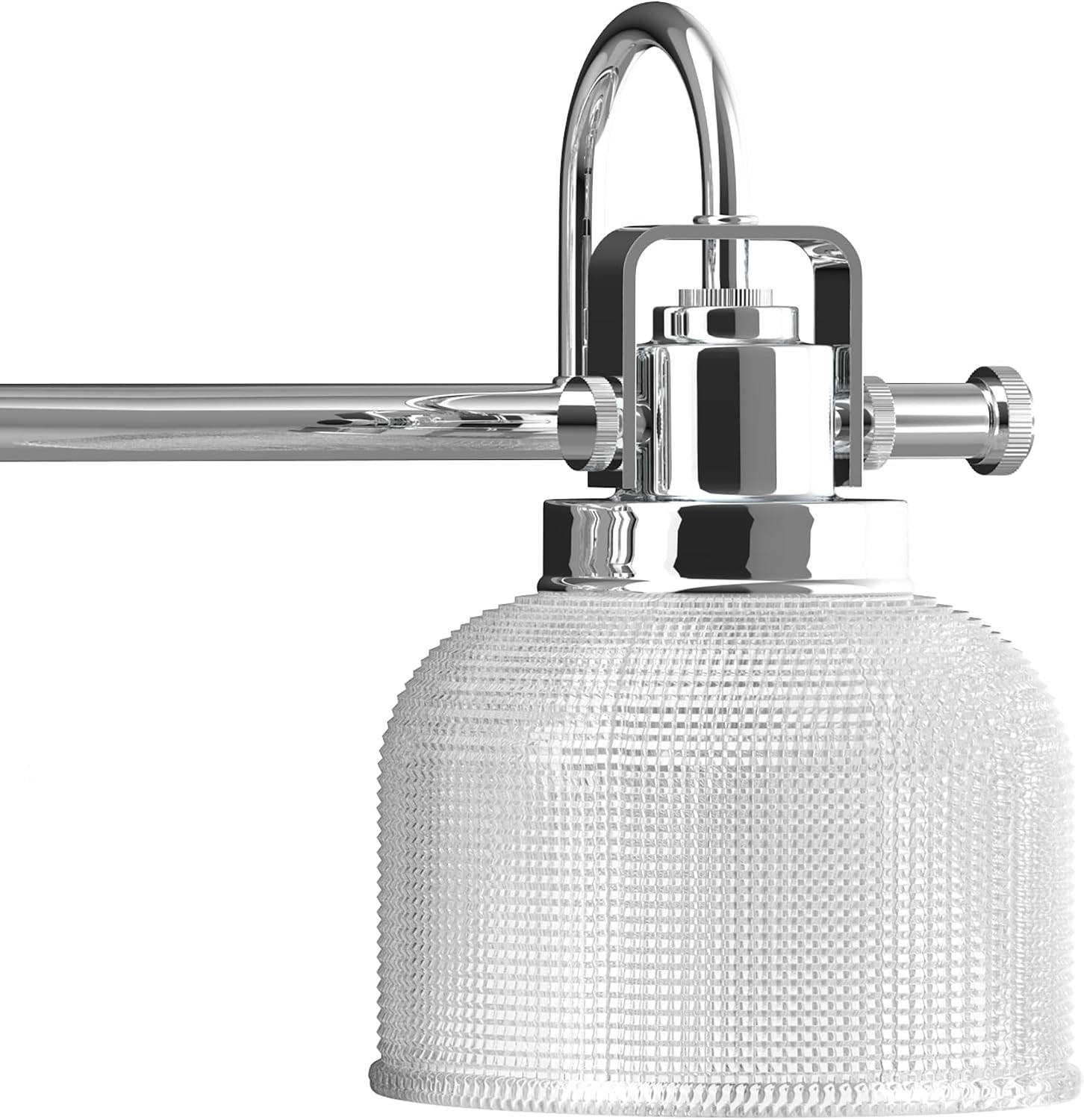 Progress Lighting Archie Collection 3-Light Clear Double Prismatic Glass Coastal Bath Vanity Light Polished Chrome