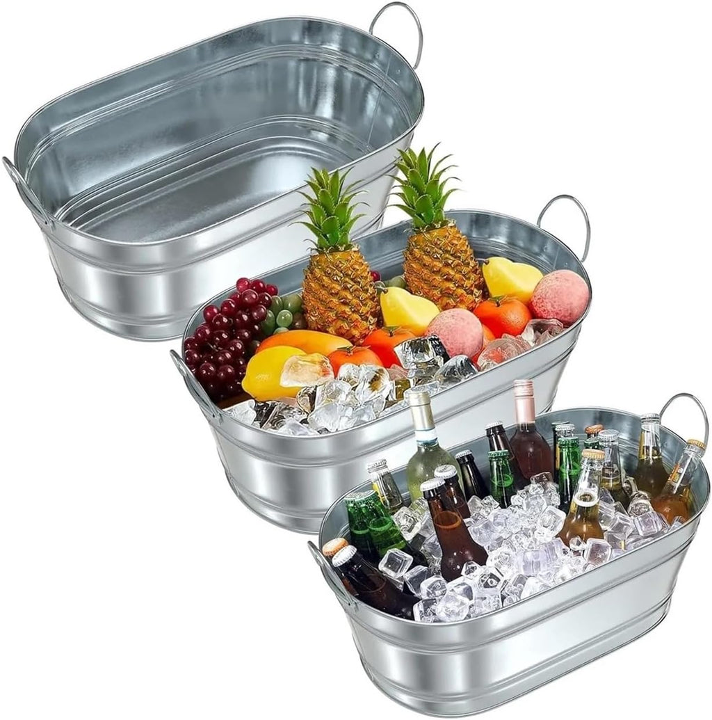 Ice Bucket - Beverage Tub Beer Ice Buckets for Parties- Champagne and Wine Buckets with Handles - Ice Storage(2 Packs)