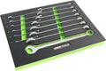 OEMTOOLS 23993 14PC Combo Wrench Set, SAE Wrench Set 1/4'-1-1/8', Posi Grip Wrenches, Heat Treated Steel Open End, Foam EVA Tray Wrench Holder