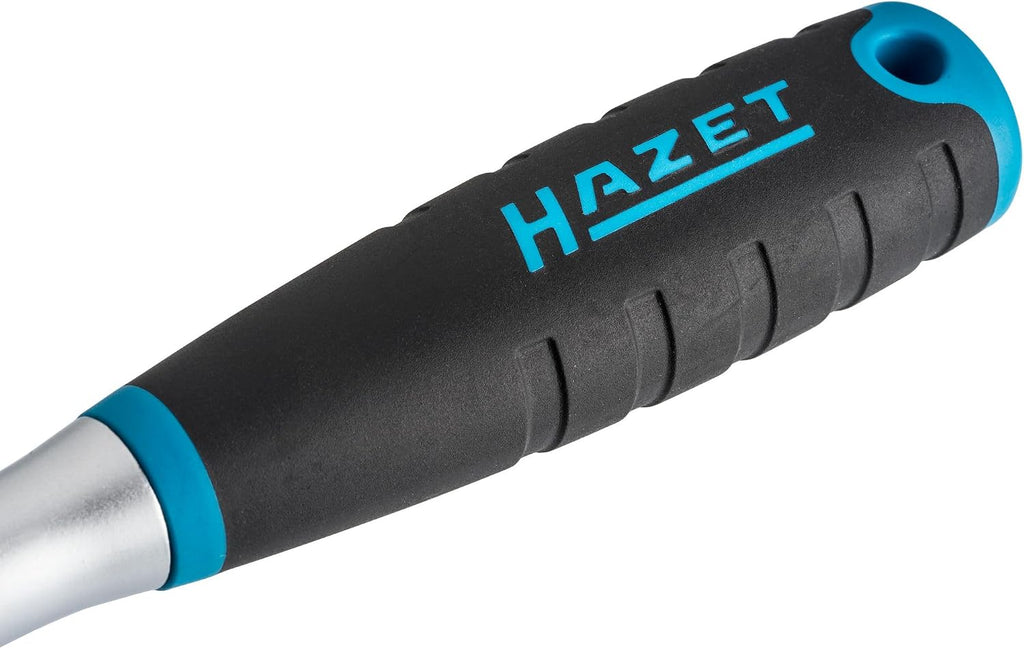 HAZET Hiper Fine-Tooth Reversible Ratchet 916HP I 0.49 Inches (1/2 Inch) Square Drive, Small Operating Angle (4 Degrees), Extremely Resilient: 737 Ft-Lbs