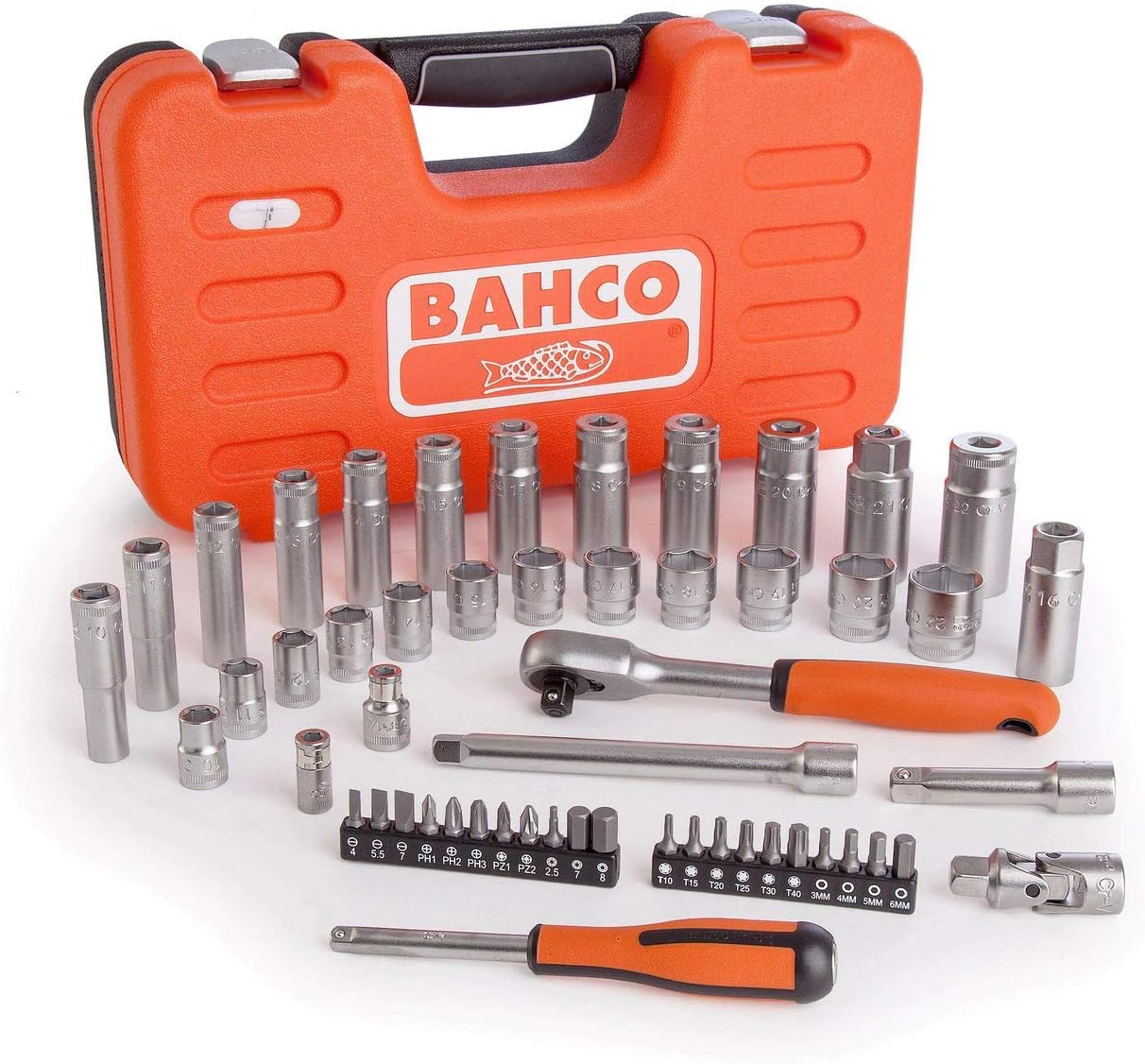 Bahco S330L Socket Set of 53 Metric 3/8in Deep Drive + 1/4in Accessories