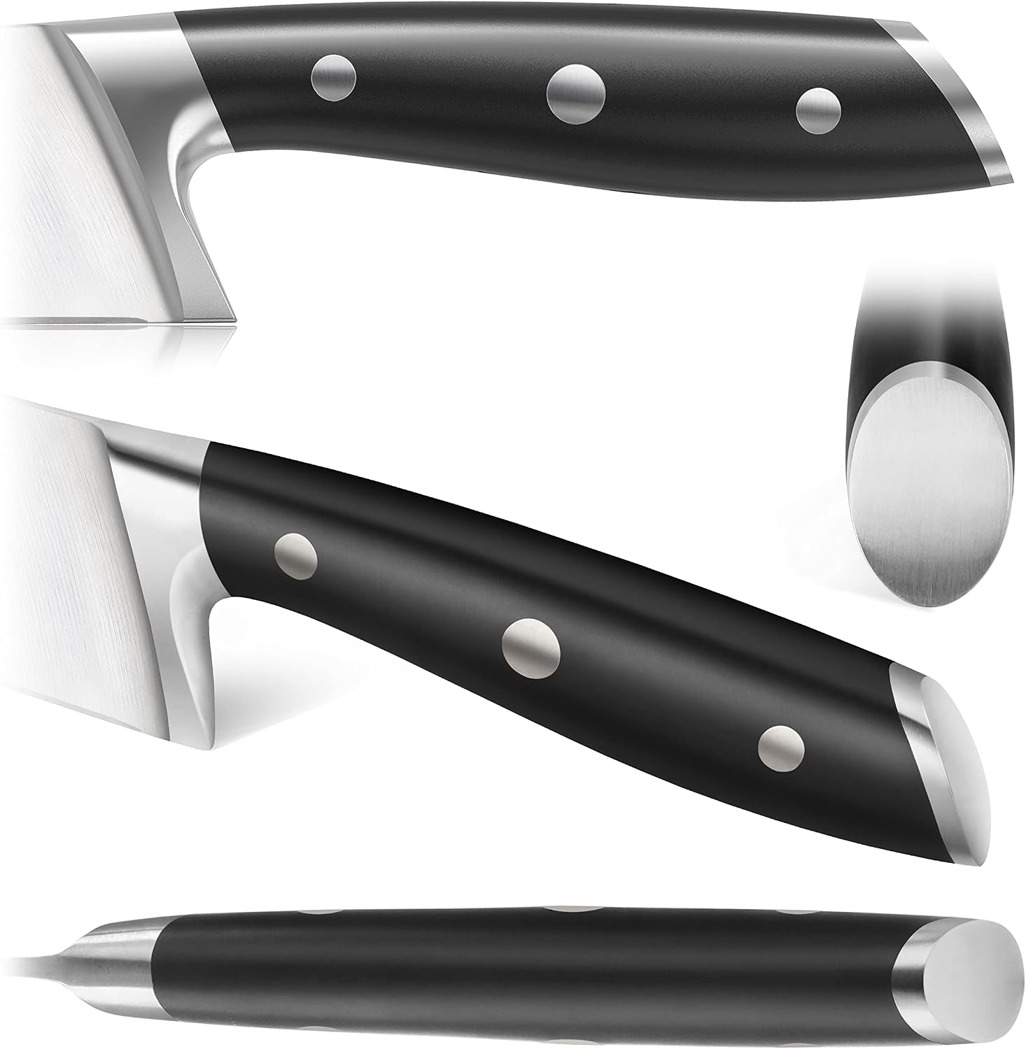 Cangshan Alps Series 1026672 German Steel Forged 12-Piece Knife Block Set, Acacia (Black)