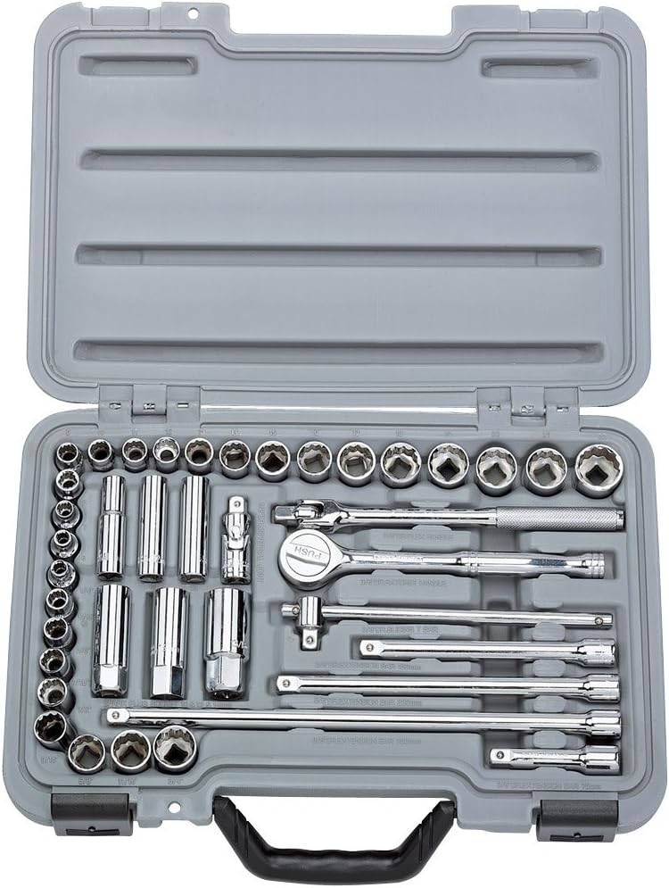 Draper 02369 3/8-inch Square Drive Metric and Imperial Combined Socket Set (40 Pieces) by Draper