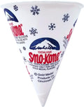 Sno-Kone 6 oz Paper Cone Cups, Case of 5,000, Heavy Duty Wax-Coated Snow Cone Cups, Leak-Resistant Disposable Cups for Concessions, Food Trucks, Events & Shaved Ice