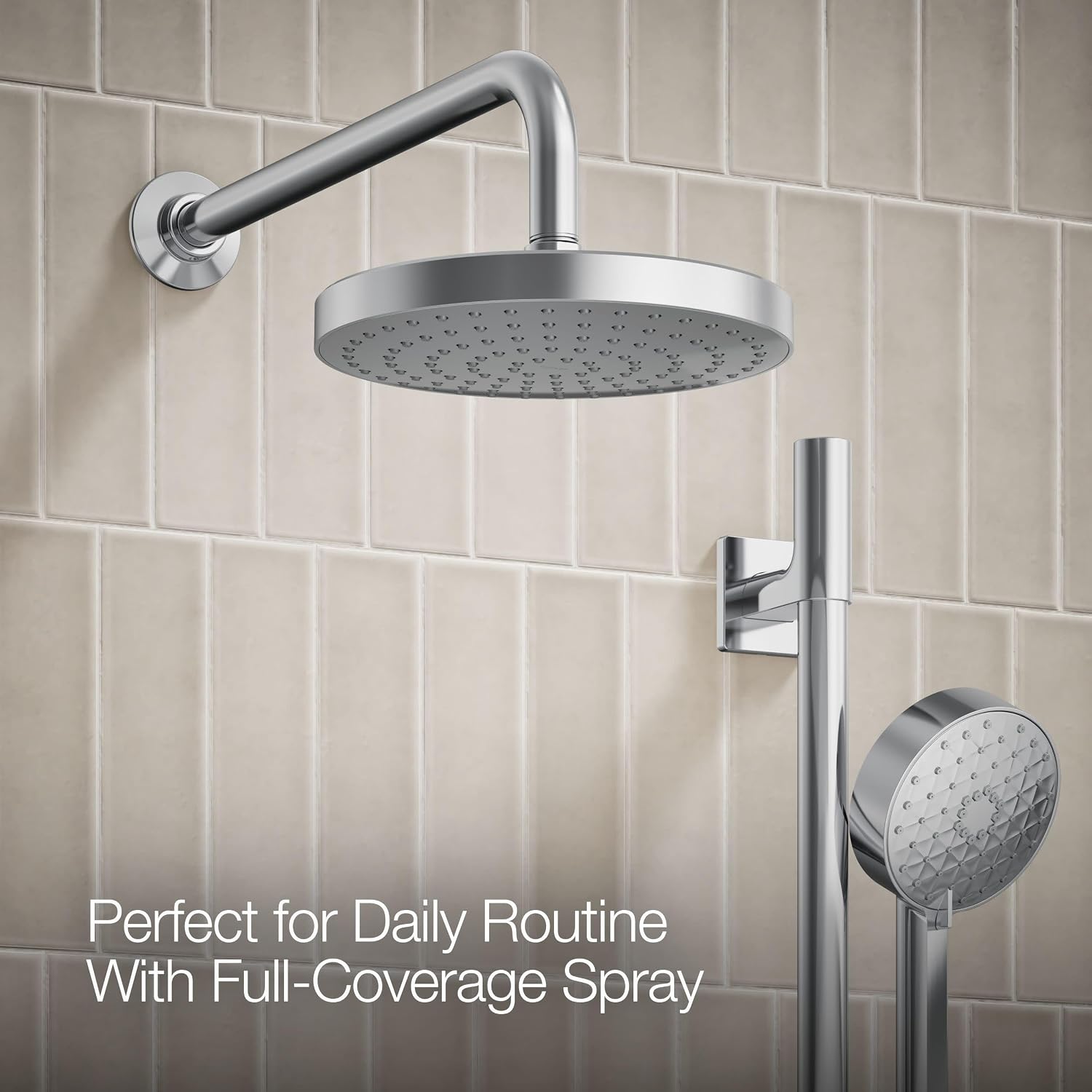 KOHLER 26914-Y-CP Awaken Showering Kit, 2.5 GPM, Three Spray Experiences, Wide Coverage, Intense Drenching & Targeted, Polished Chrome