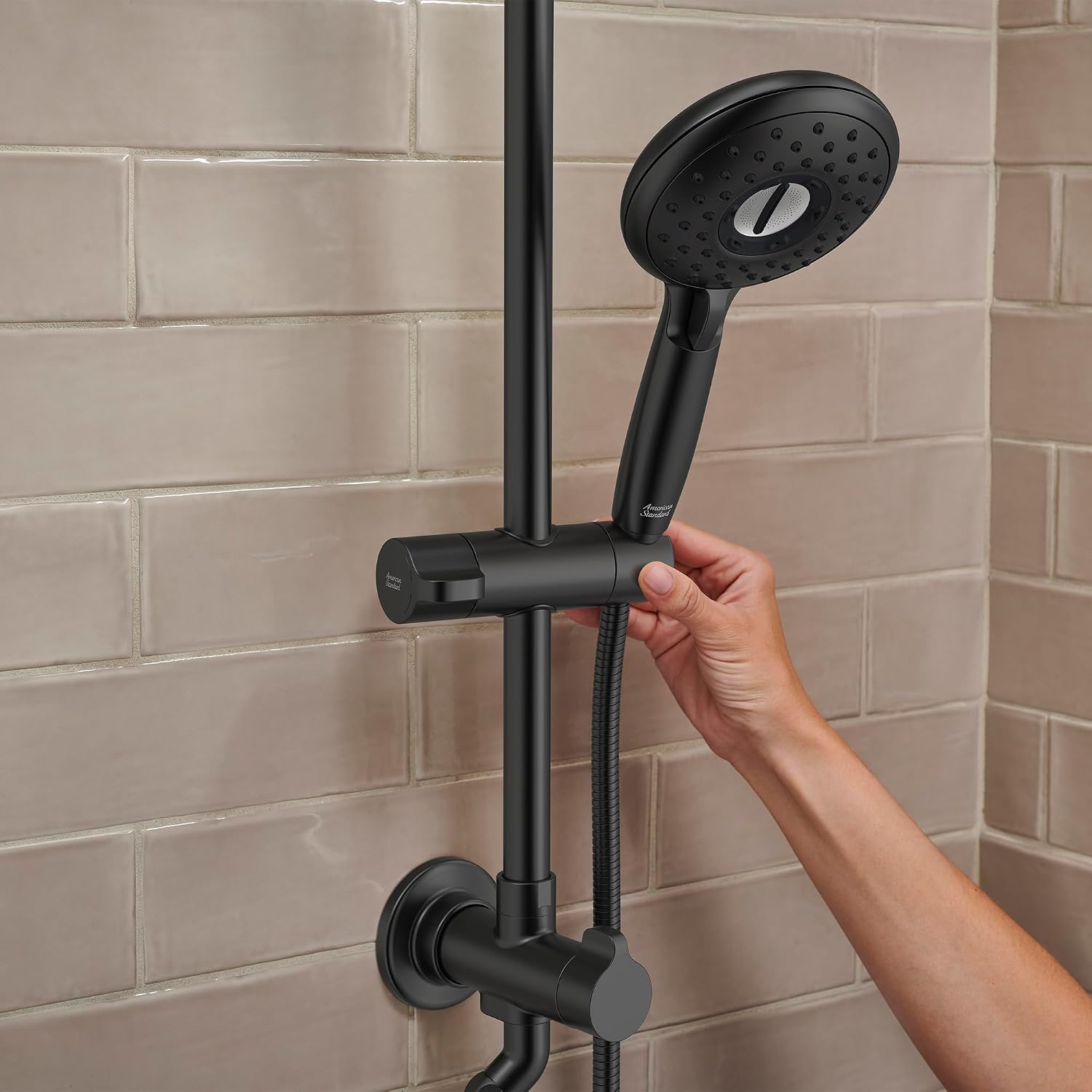 American Standard 1029072430 Spectra Versa 24-Inch 4-Function Retrofit Shower System with Rain Shower Head with Handheld Sprayer, 1.8 GPM, Matte Black