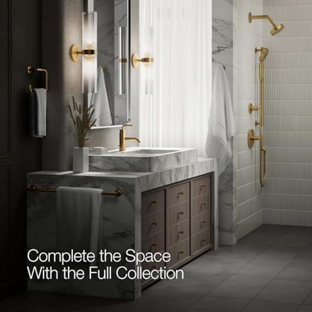 Kohler 14402-4A-2MB Purist® Single-Handle Bathroom Sink Faucet with Straight Lever Handle, 1.2 gpm, Vibrant Brushed Moderne Brass