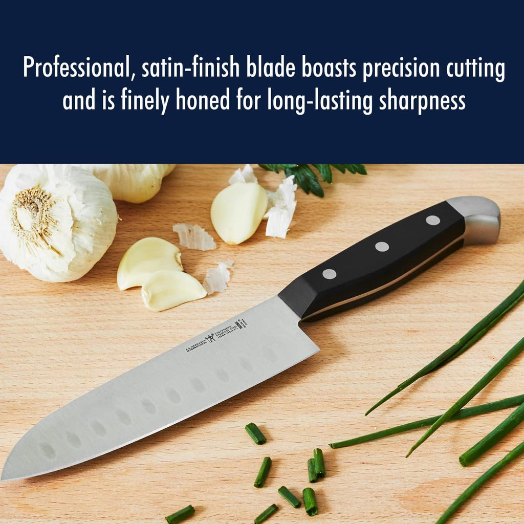 HENCKELS Statement 7-Pc Self-Sharpening Knife Block Set - German Stainless Steel, Built-in Sharpener, Lightweight Handles