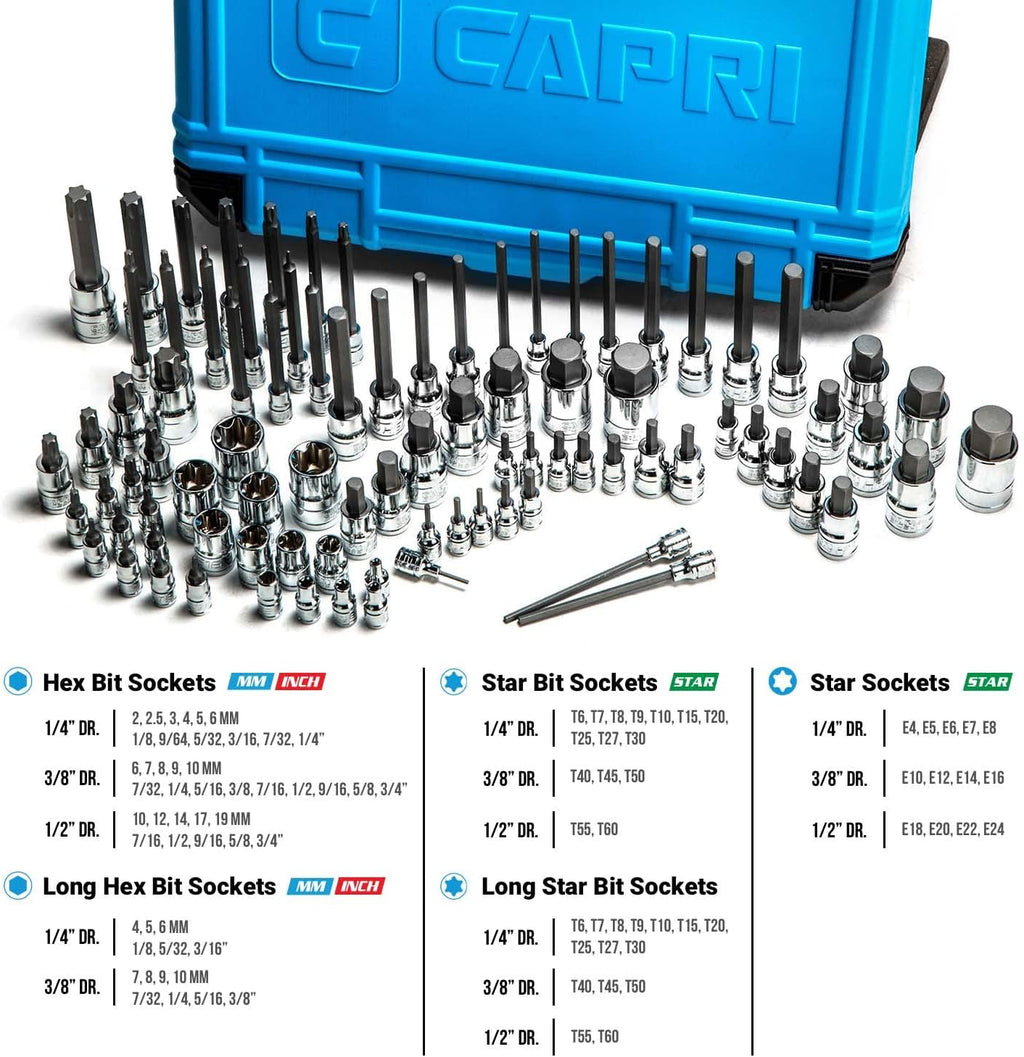 Capri Tools Master Bit Socket Set, Advanced Series, 88-Piece (30500-88MS)