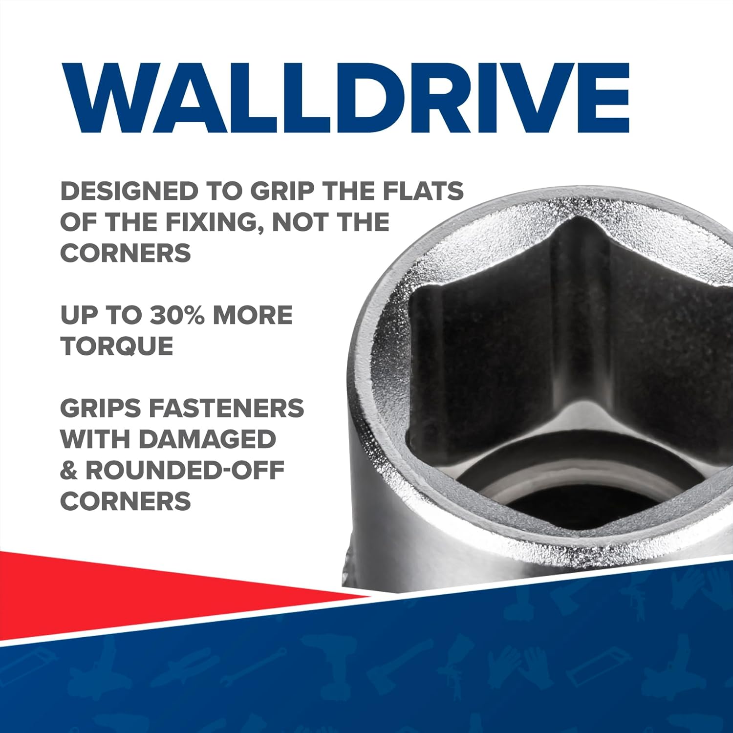 Sealey AK6942 6 Point Walldrive Metric Socket Set, 3/8'/1/2' Square Drive, 50 Pieces