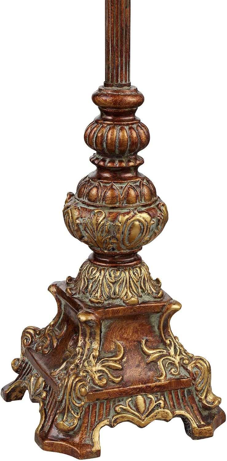 Regency Hill Juliette 36 1/2' Tall Skinny Large Buffet Traditional End Table Lamps Set of 2 Brown Light Bronze Finish Fabric Shade Living Room Bedroom Bedside Nightstand House Office Home Reading