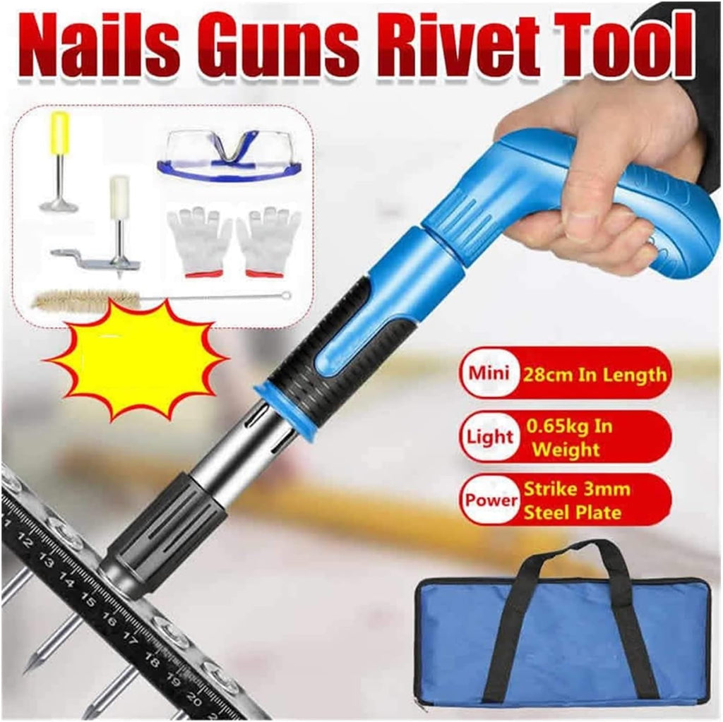 Framing Nail Gun Steel Nail Gun Concrete Nails Gun for Dowel Electric Nail Nailer Riveter Guns Mounting Staple Rivet Construction Nailing Wooden (Color : 50xHook Nails Size : 1) (50x20mm Nial 1)