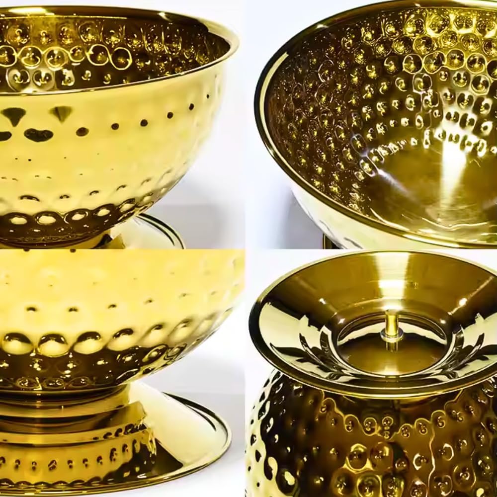 Luxurious Ice Bucket for Parties,Party Sized 12L Drink Cooler for Parties,Gold Stainless Steel Ultimate Champagne Bucket for Celebrations,Buckets for Drinks,Large Ice Bucket for Events