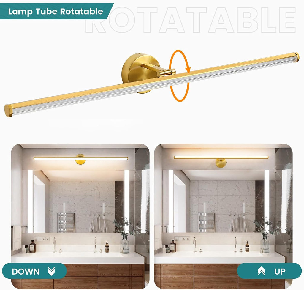 KAISITE Modern Bathroom Light - 39 Inch Dimmable 5CCT LED Vanity Light Bar for Restroom