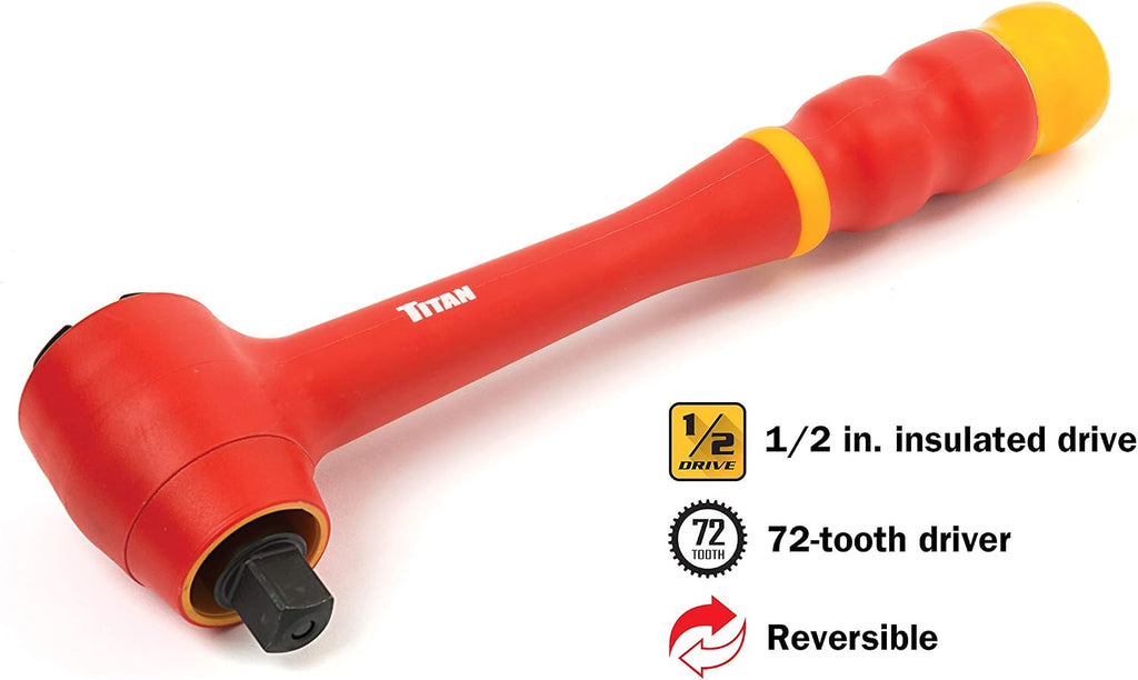Titan 62100 24-Piece 1/2-Inch Drive VDE Insulated Socket Set