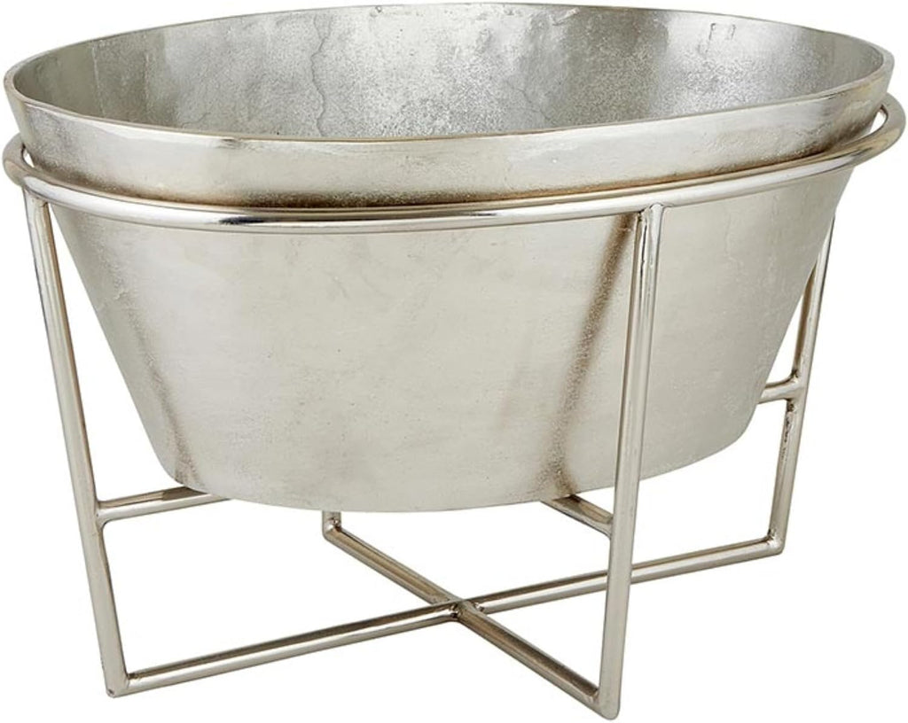 Santa Barbara Design Studio Champagne Buckets - Aluminum Ice Bucket/Tub with Removable Stand, Large, Silver