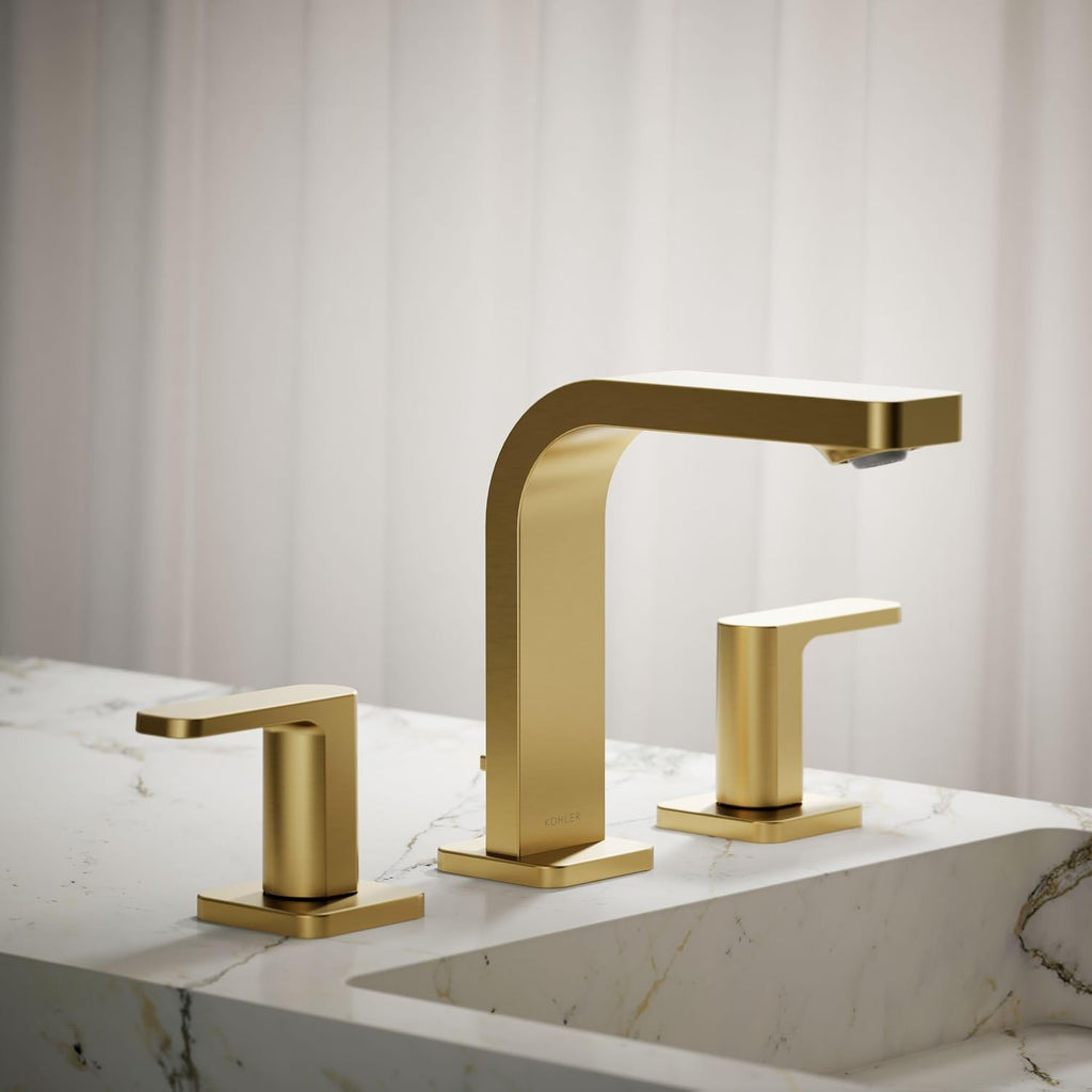 Kohler 23484-4-2MB Parallel® Widespread Bathroom Sink Faucet, 1.2 gpm, Vibrant Brushed Moderne Brass