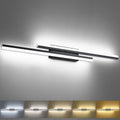 PRESDE 48 Inch Bathroom Light Fixtures Black Vanity Light Bar LED Modern Bath Lighting Over Mirror 5CCT