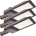 300W LED Parking Lot Light Outdoor 45000LM Bright Dusk to Dawn FloodLights for Street 5500K 100-277V Commercial Security IP65 Waterproof Exterior Lighting Yard Driveway Garage Park 3 Pack