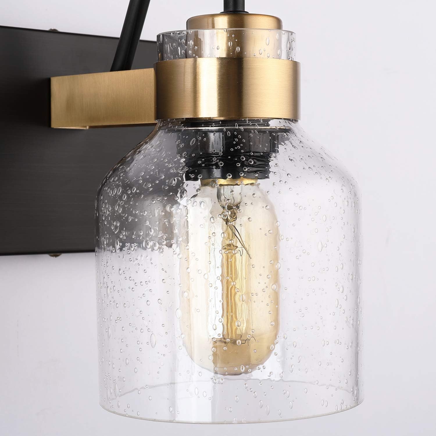 PRESDE Vintage Bathroom Vanity Fixtures Over Mirror Bronze Brushed Black 4-Light vantiy Lighting for Bathroom