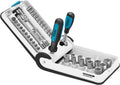 Hazet Professional Socket Spanner Set 6.3 mm (1/4 Inch) Square/Hex (Porsche Motorsport Design, Set with Reversible Ratchet 863P 38) 856/PD