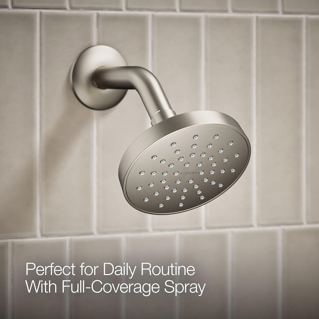 KOHLER TS35321-4G-BN, Elate Rite-Temp Shower Trim with Single Function 1.75 GPM Showerhead, Vibrant Brushed Nickel, Stylish Shower Upgrade, High Performance