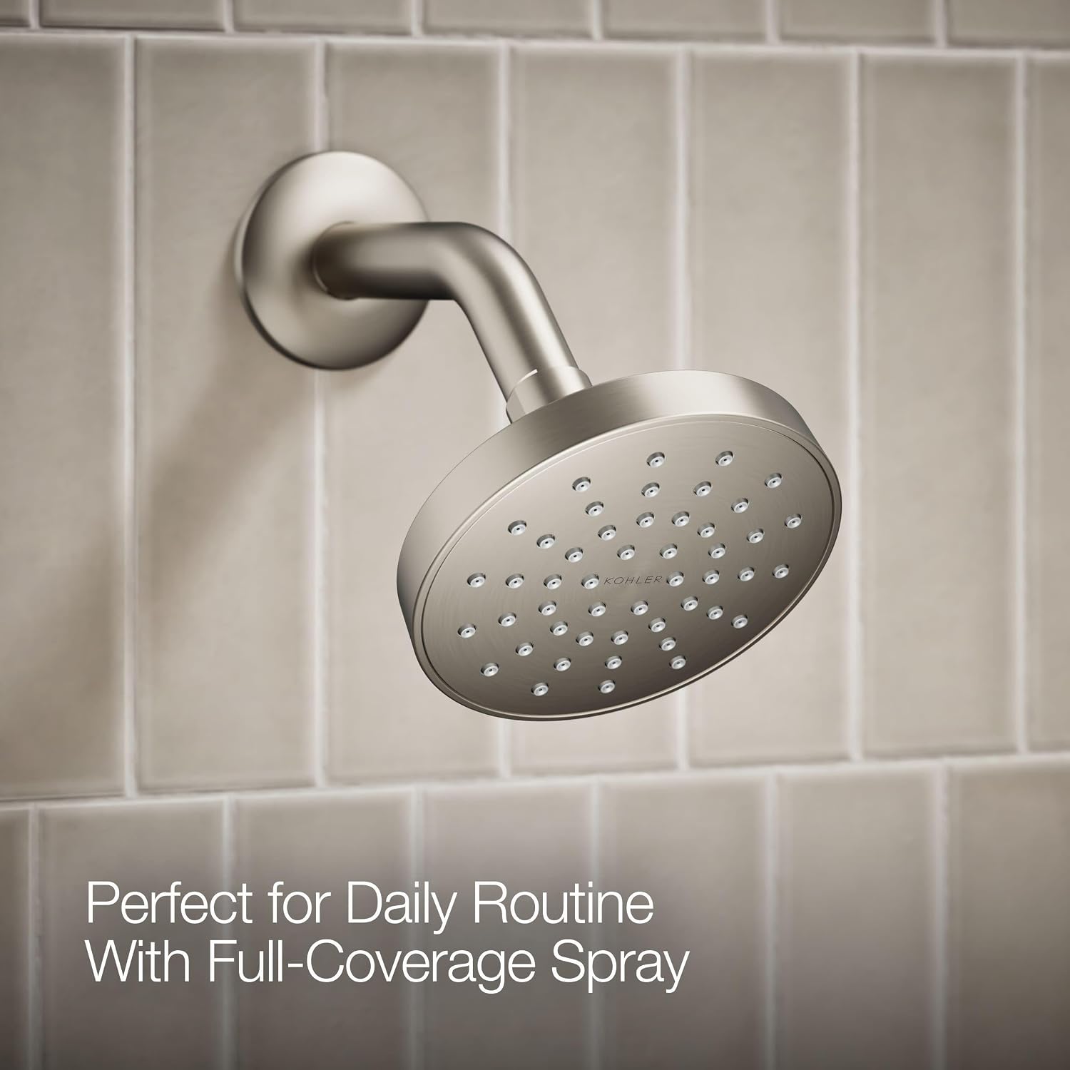 KOHLER TS35321-4G-BN, Elate Rite-Temp Shower Trim with Single Function 1.75 GPM Showerhead, Vibrant Brushed Nickel, Stylish Shower Upgrade, High Performance