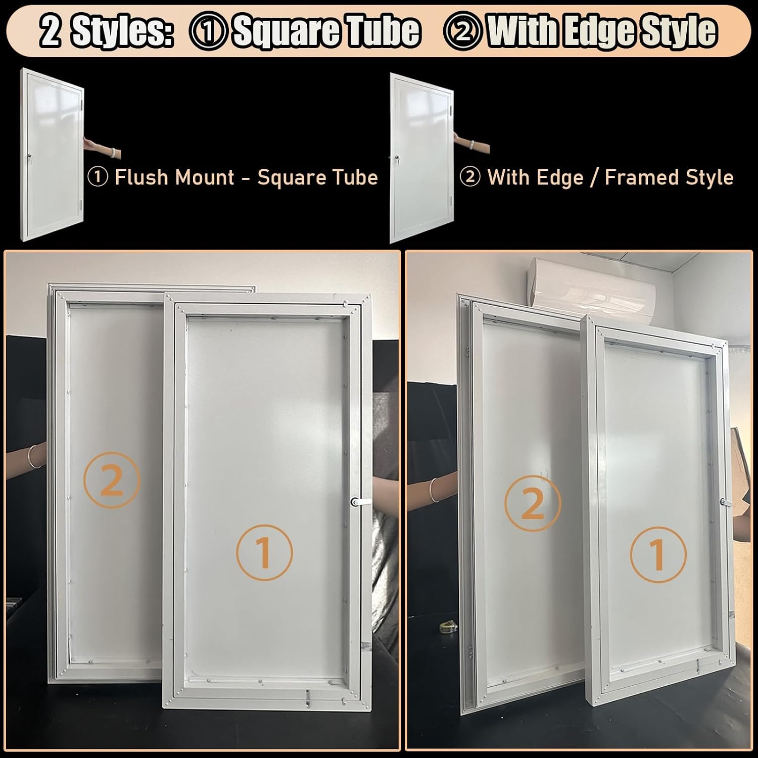 LXLZYXSF Drywall Access Panel Cover with Key, White Aluminum Access Door Lockable, Metal Plumbing Inspection Hatch, Customizable Heavy Duty Attic Door